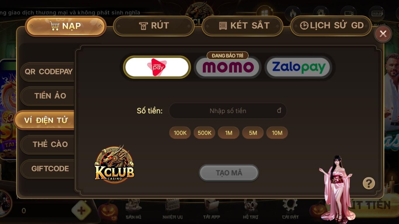Lưu ý khi nạp tiền Kclub Lưu ý khi nạp tiền Kclub