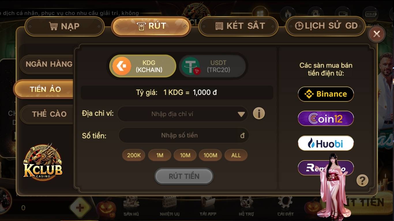 Câu hỏi thường gặp khi rút tiền tại Kclub